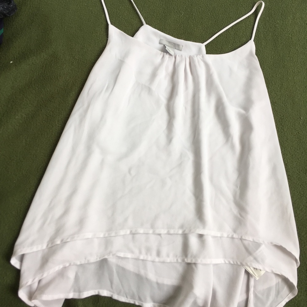 White flowy tank top